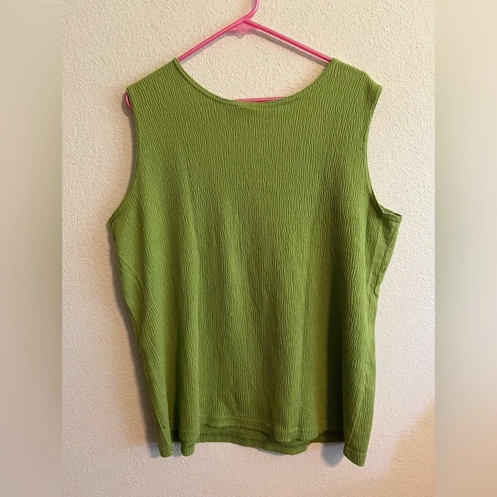 Roaman's Green Tank Top Size 1X - Picture 5 of 6